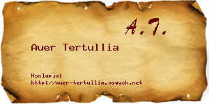 Auer Tertullia névjegykártya